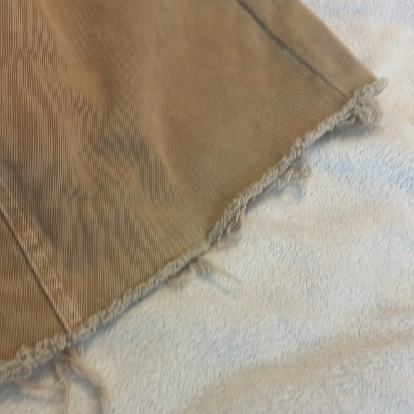 Topshop Tan Denim Skirt - Picture 4 of 5